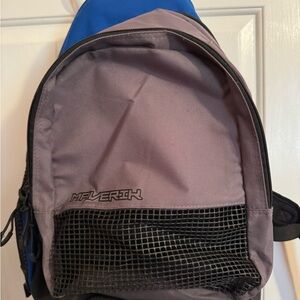 Women's Gray and Blue Backpack
